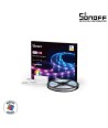GloboStar® 80099 SONOFF L3-5M-PRO RGBIC Digital IC RGB Smart LED Strip Light WiFi 2.4GHz 90 SMD-M 5050 5m Roll & Power Adapter DC 5V Max 10W